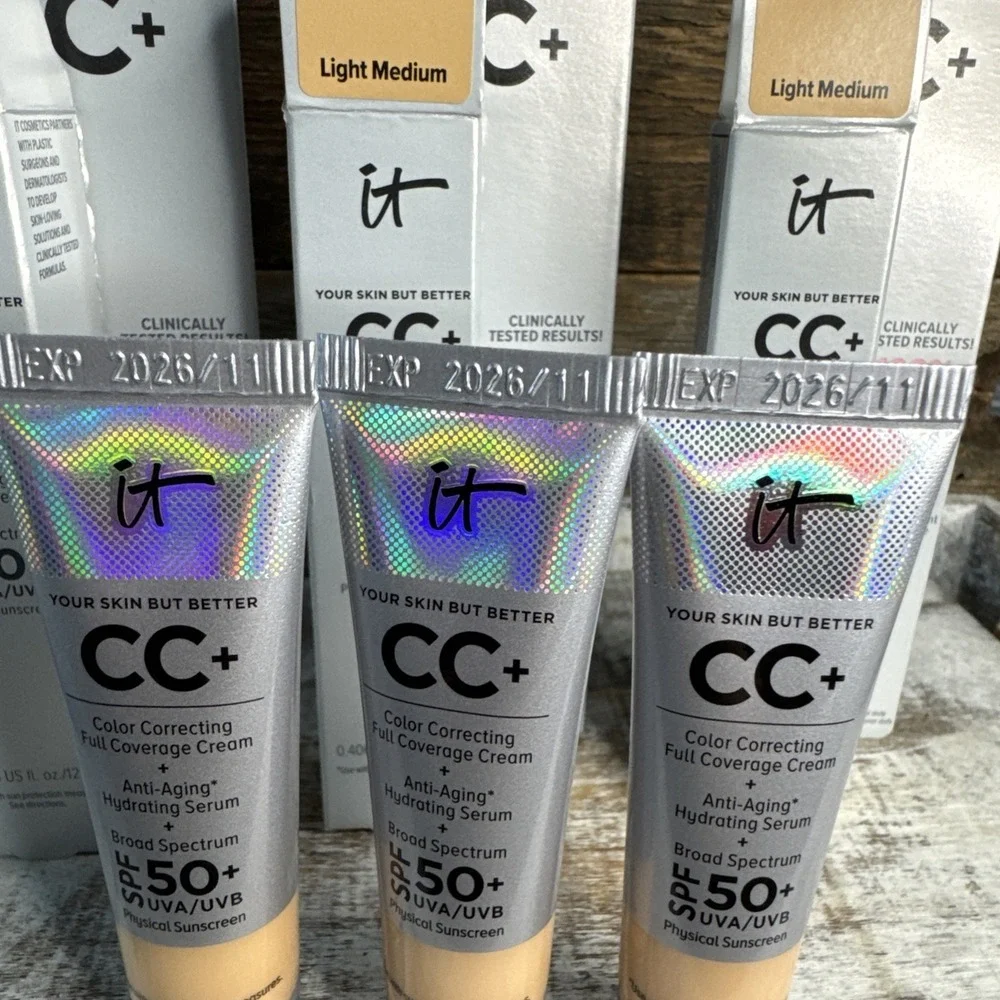 IT Cosmetics CC Cream Light Medium 12ml - Set of 3 | MSRP = $57